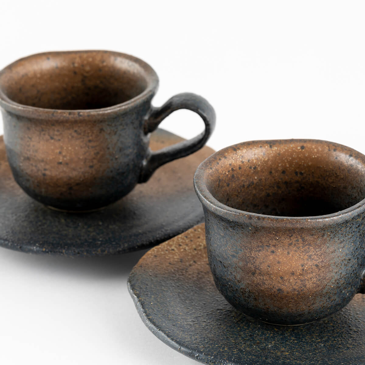 【20%OFF】蔵出し 黒備前コーヒーカップセット(ペア)