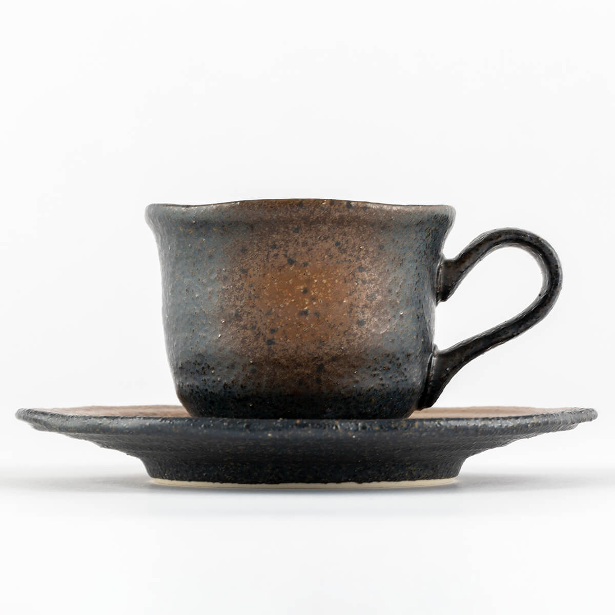 【20%OFF】蔵出し 黒備前コーヒーカップセット(ペア)