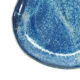 めぐり陶器　色釉シリーズ　紺青　5.0寸皿