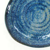 めぐり陶器　色釉シリーズ　紺青　3.5寸小皿