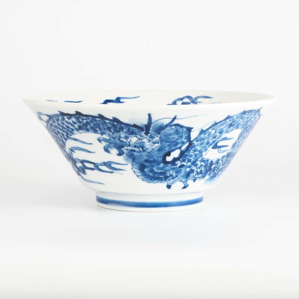 藍染龍 22cm麺鉢