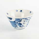 藍染猫絵 17cm麺鉢
