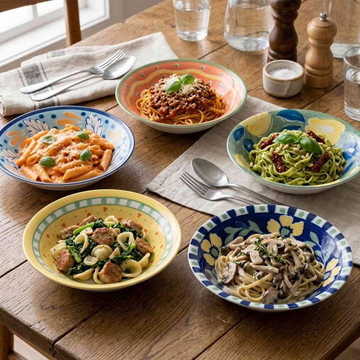 マジョリカ　パスタ皿　５枚セット
