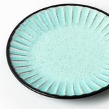 黒土化粧しのぎ　3.0皿（ホワイト/グリーン/ブルー）