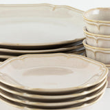 大皿 取り皿 ココット 各4枚 12枚 食器セット アイボリー ティーク