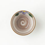 手描き　紫桜　茶碗
