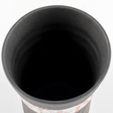 蔵出し　KURADASHI 黒釉手描き帯赤絵ペアーフリーカップ