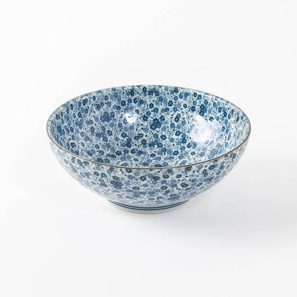 藍染小花麺鉢
