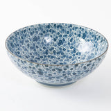 藍染小花麺鉢